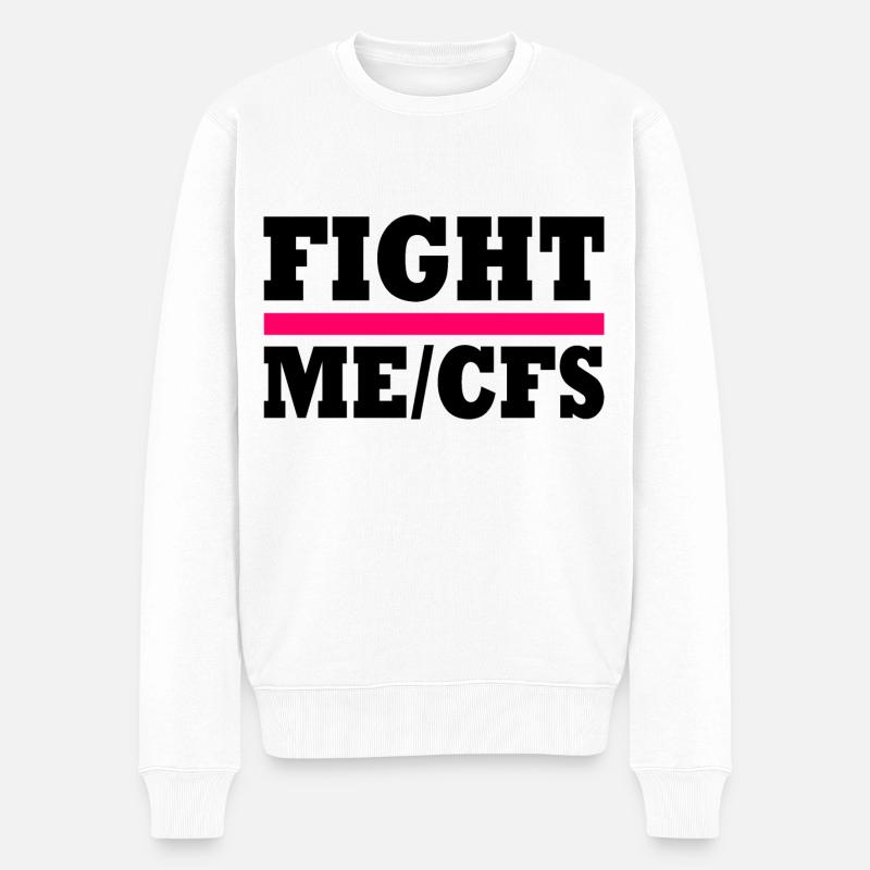 Me/cfs - fight me/cfs - Männer Premium Bio Pullover - Weiß