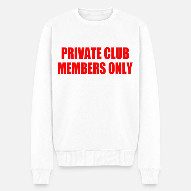 private club members only - Pull Premium bio Homme - blanc