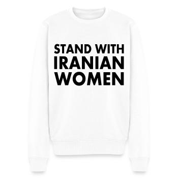 Stand with iranian women - Männer Premium Bio Pullover - Weiß - Vorne - Thijin (182cm)