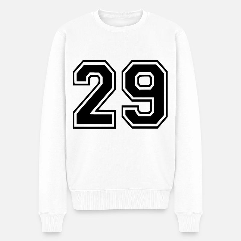 29 - Männer Premium Bio Pullover - Weiß