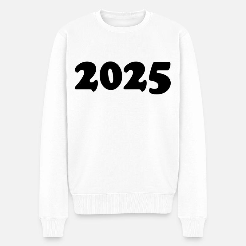 2025 - Männer Premium Bio Pullover - Weiß