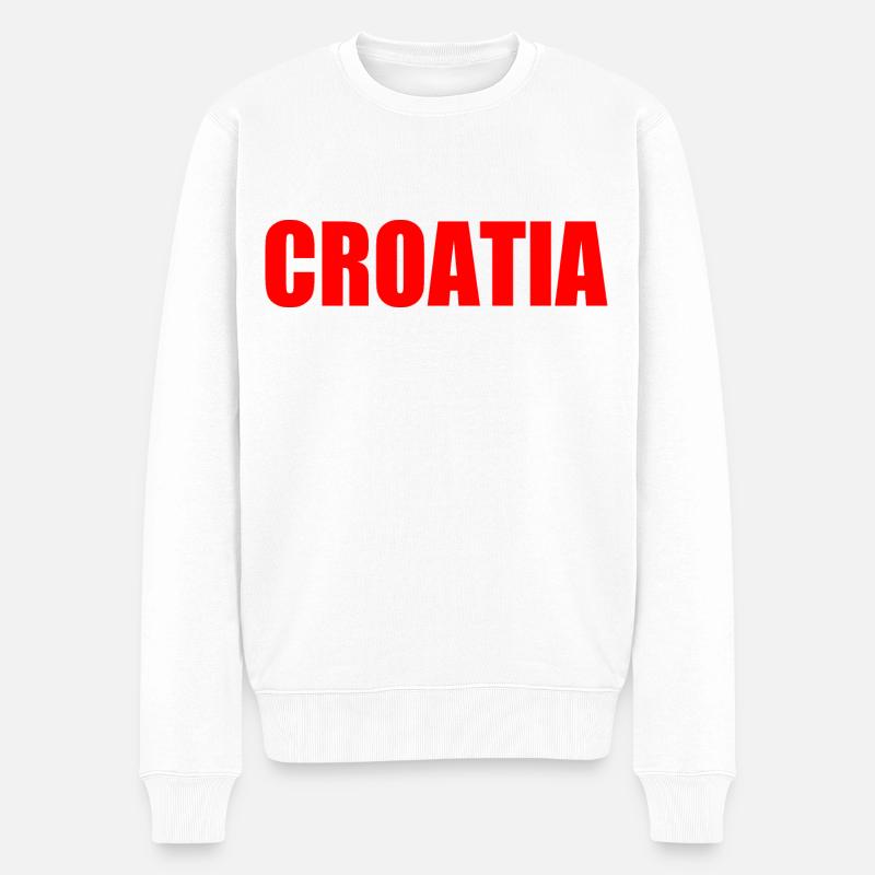 Croatie (Hrvatska) - Pull Premium bio Homme - blanc