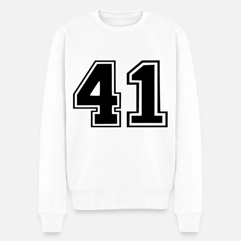 41 - Männer Premium Bio Pullover - Weiß