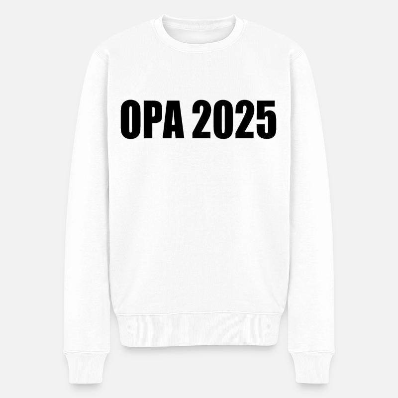 Opa 2025 - Männer Premium Bio Pullover - Weiß