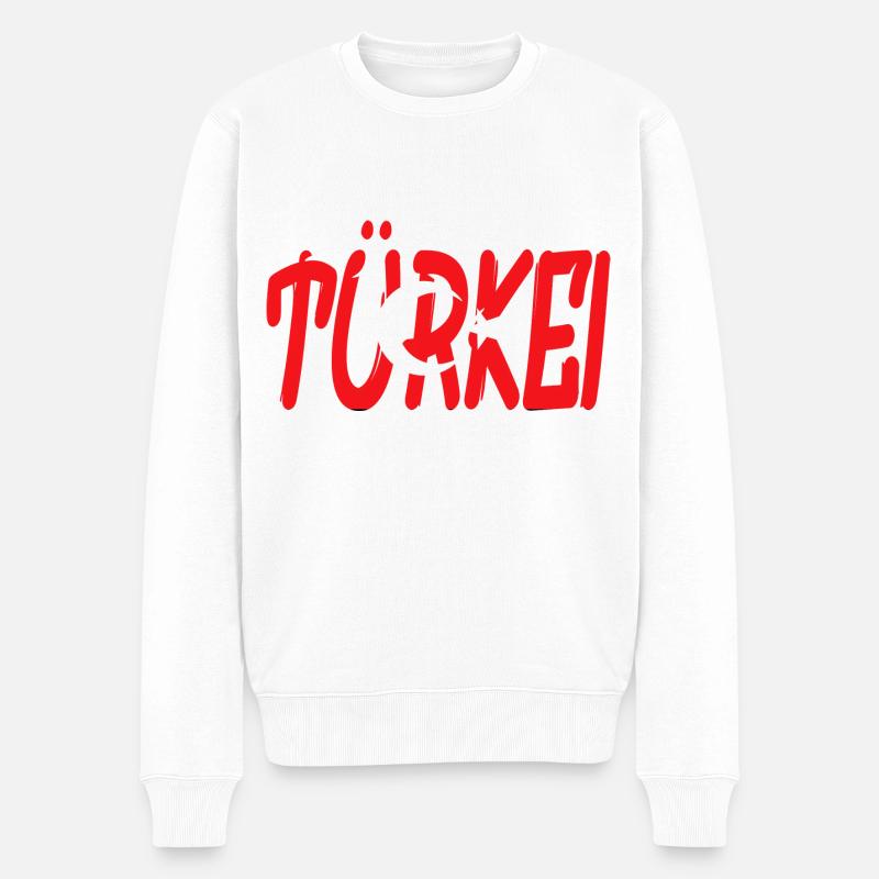 Türkei - Männer Premium Bio Pullover - Weiß