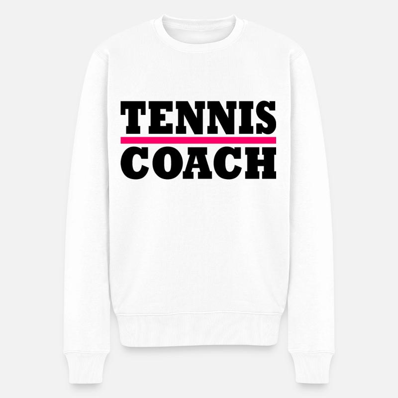 Tennis coach - Männer Premium Bio Pullover - Weiß