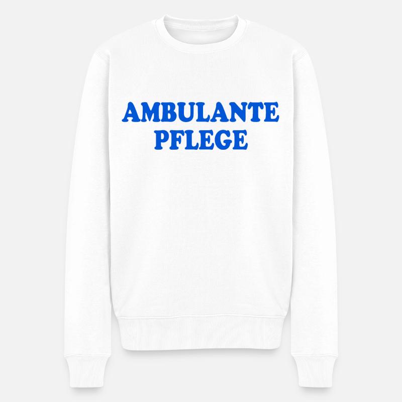 ambulante pflege - Männer Premium Bio Pullover - Weiß