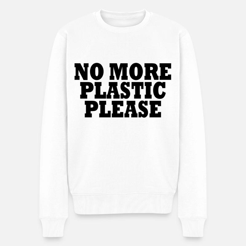 No more plastic - Pull Premium bio Homme - blanc