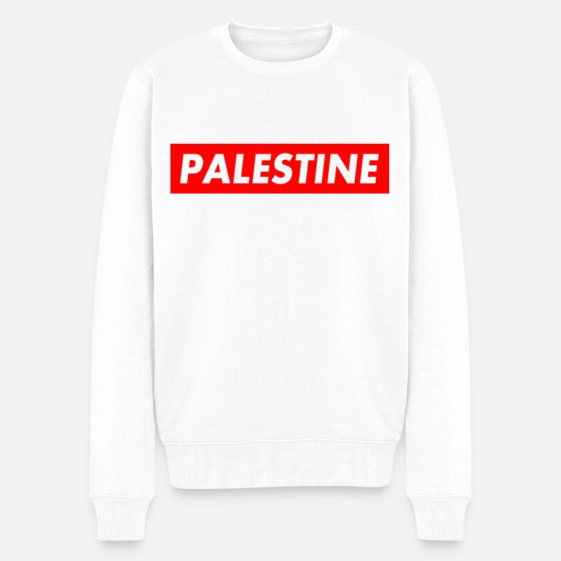 palästina - Männer Premium Bio Pullover - Weiß