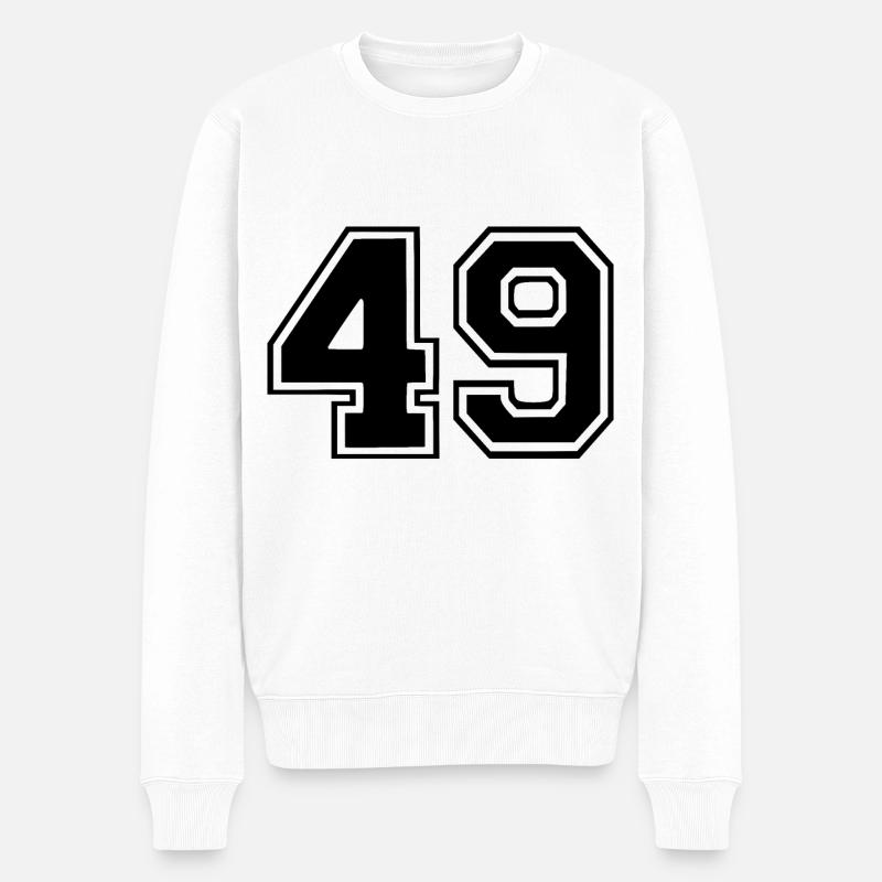 49 - Männer Premium Bio Pullover - Weiß
