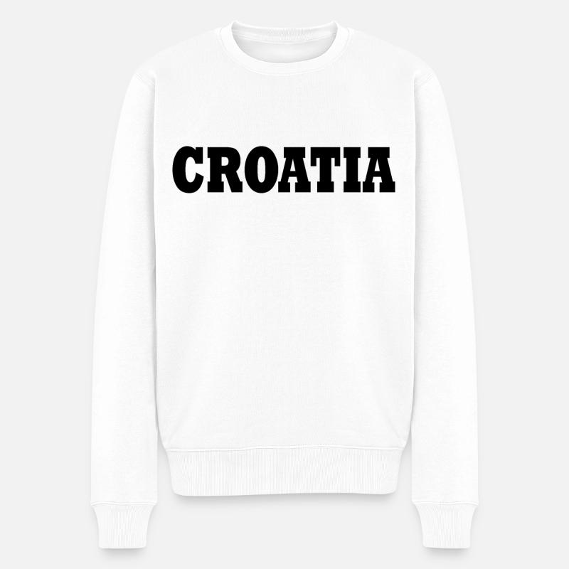 Croatie (Hrvatska) - Pull Premium bio Homme - blanc