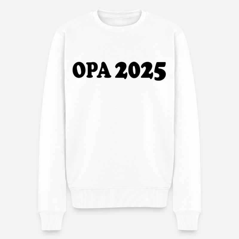 Opa 2025 - Männer Premium Bio Pullover - Weiß