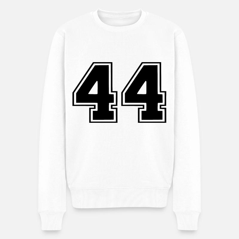44 - Männer Premium Bio Pullover - Weiß