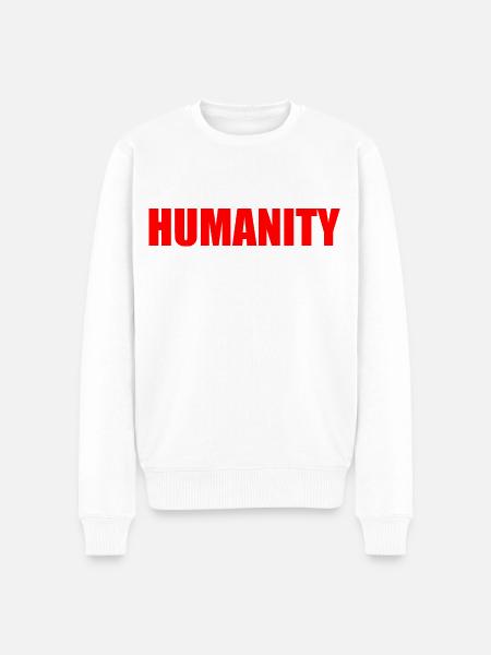 Humanity - Männer Premium Bio Pullover - Weiß