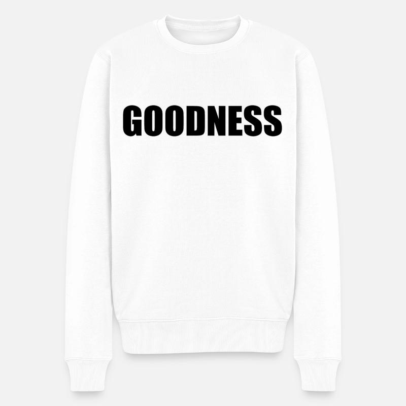 goodness - Männer Premium Bio Pullover - Weiß