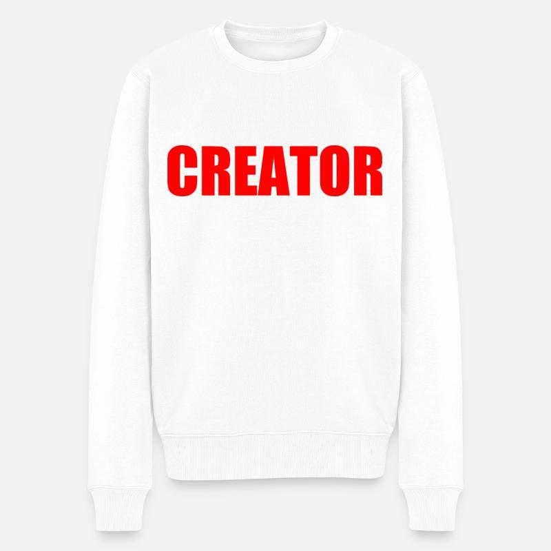 Creator - Pull Premium bio Homme - blanc