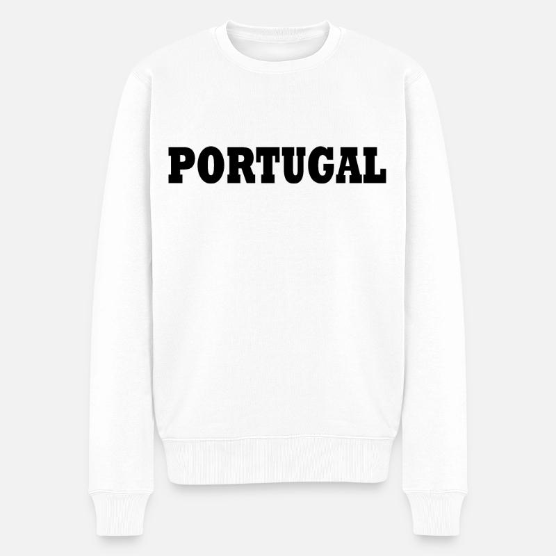 portugal - Männer Premium Bio Pullover - Weiß