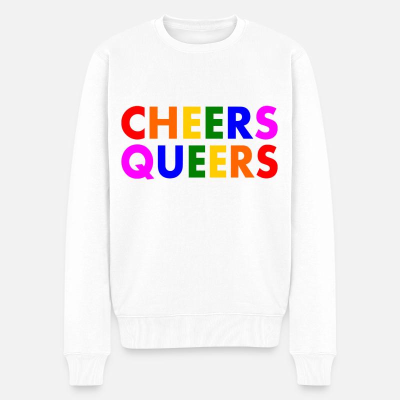 Cheers queers - Männer Premium Bio Pullover - Weiß