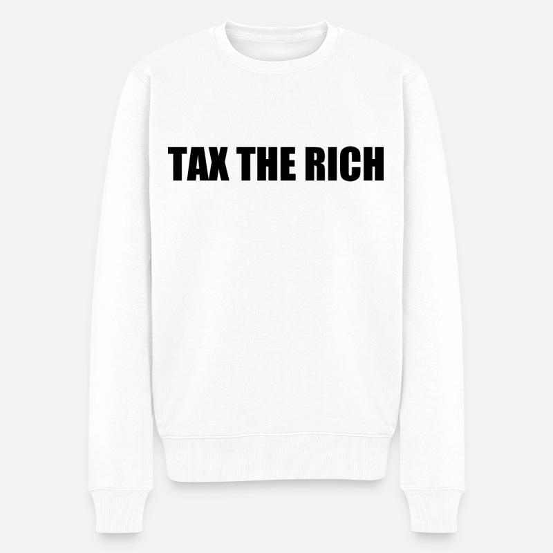 Tax the rich - Pull Premium bio Homme - blanc