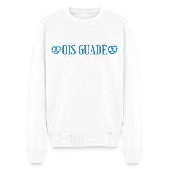 Ois Guade Bayrisch Alles Gute Geburtstag Brezen - Männer Premium Bio Pullover - Weiß - Vorne - Thijin (182cm)