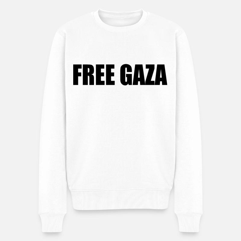 Free gaza - Pull Premium bio Homme - blanc