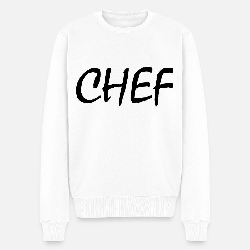 Chef - Männer Premium Bio Pullover - Weiß