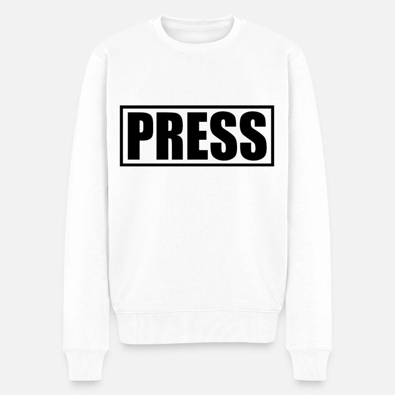 Press - Pull Premium bio Homme - blanc