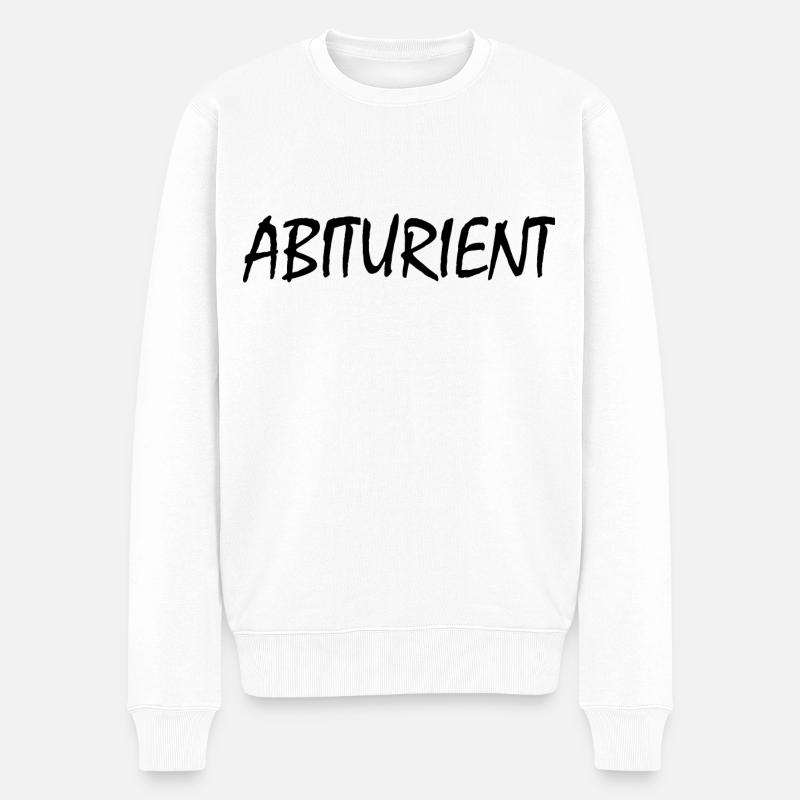 Abiturient - Männer Premium Bio Pullover - Weiß
