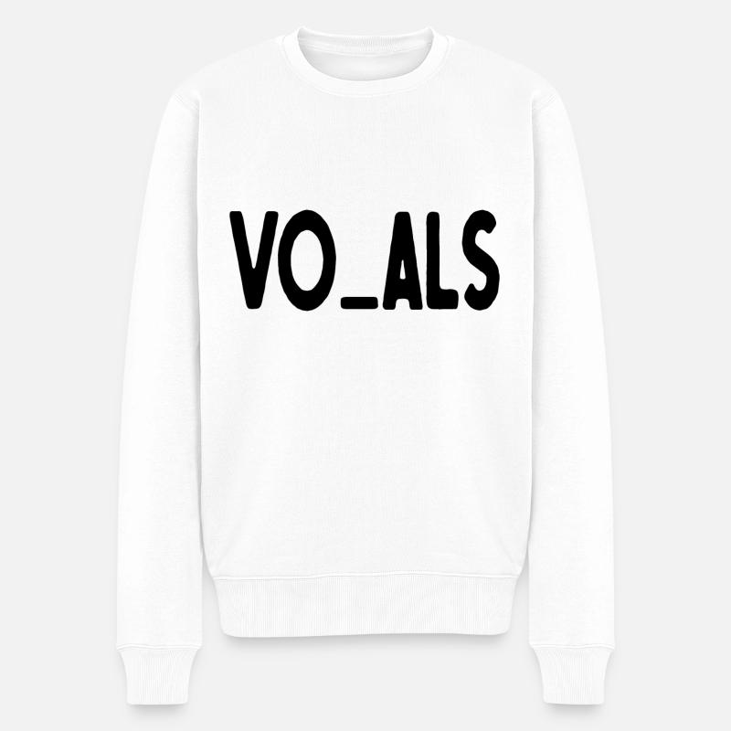 Vocals - Männer Premium Bio Pullover - Weiß