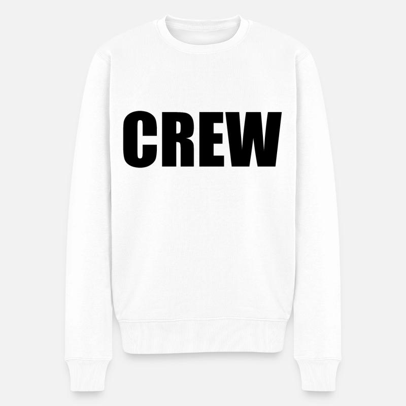 Crew - Männer Premium Bio Pullover - Weiß