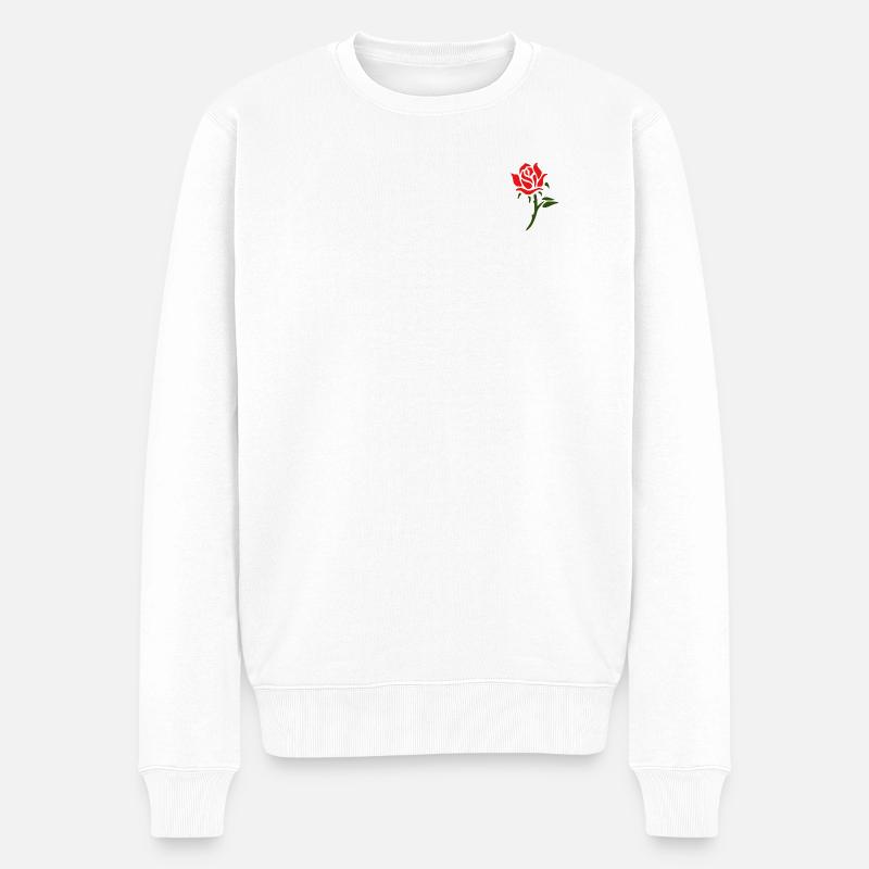 Rose - Pull Premium bio Homme - blanc