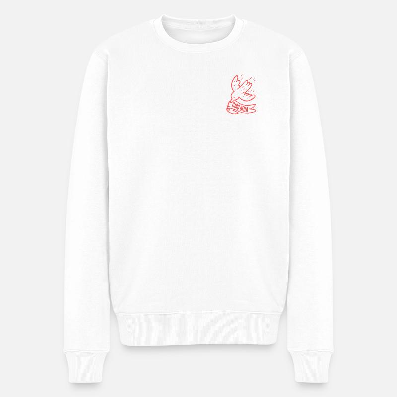Ciao Bella  - Pull Premium bio Homme - blanc