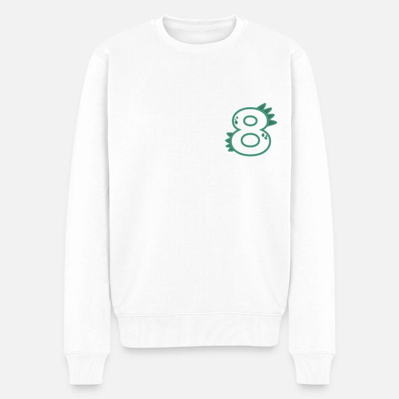 Numéro 8 - Pull Premium bio Homme - blanc