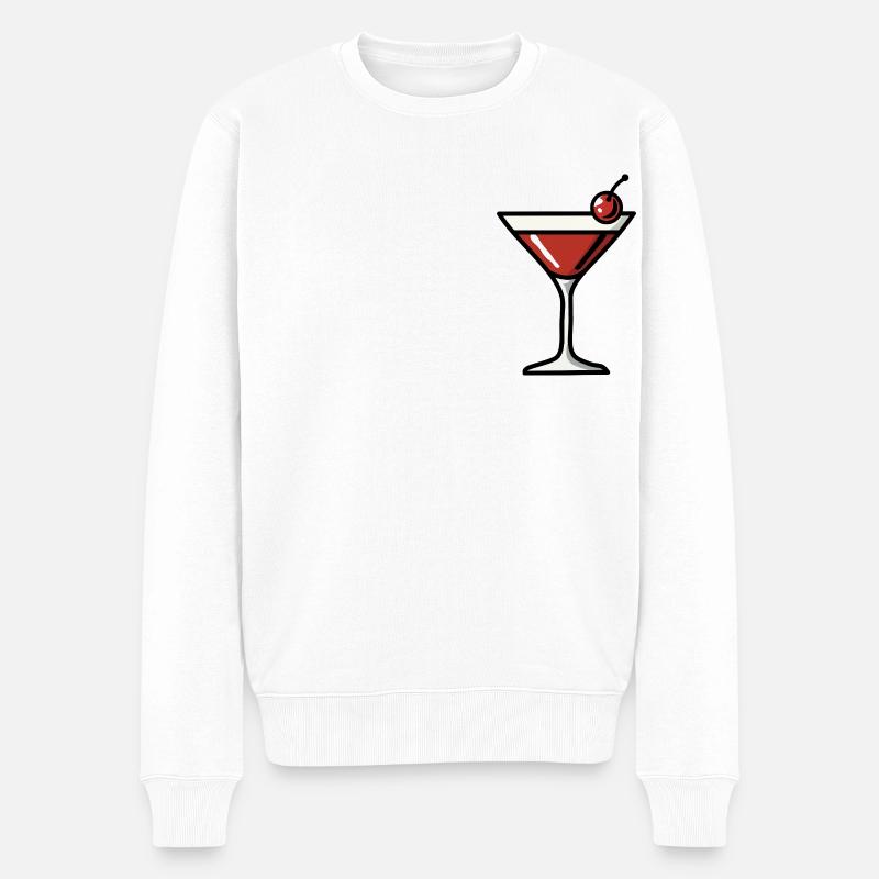 Manhattan Cocktail - Männer Premium Bio Pullover - Weiß
