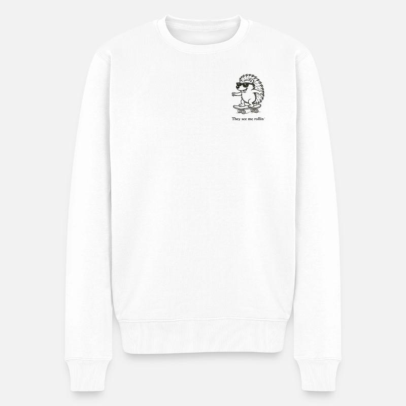 They see me rollin´ - Männer Premium Bio Pullover - Weiß