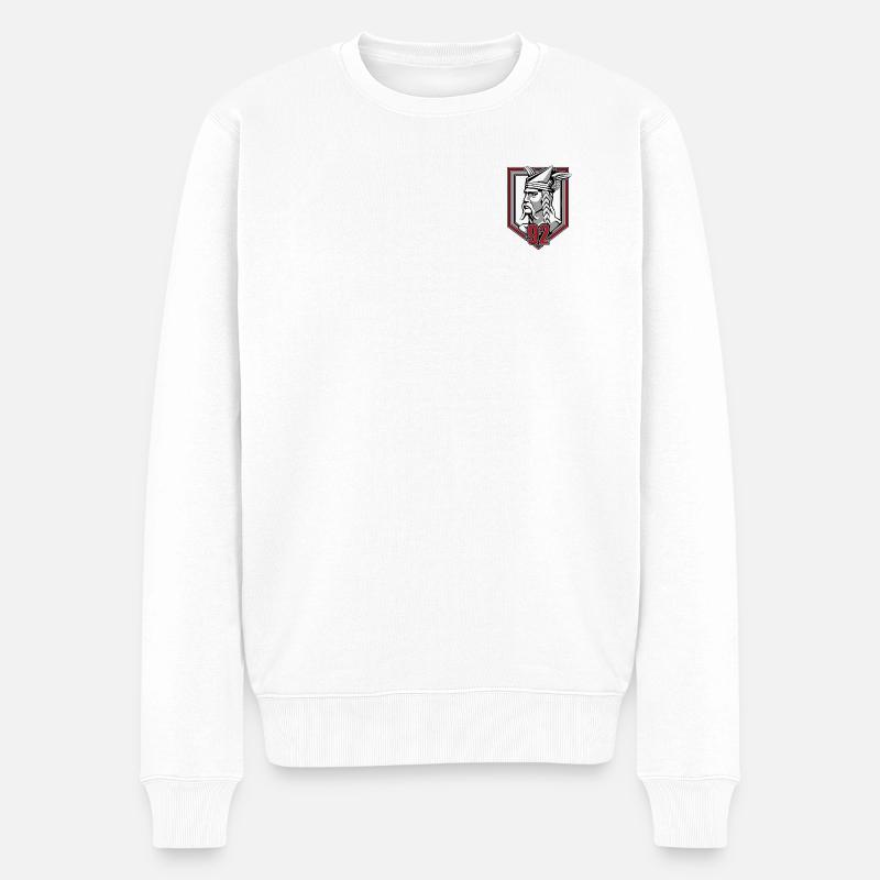 Offizielles Abzeichen des 92. Infanterieregiments 2025 - Männer Premium Bio Pullover - Weiß
