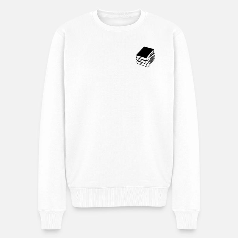 Pile de livres - Pull Premium bio Homme - blanc