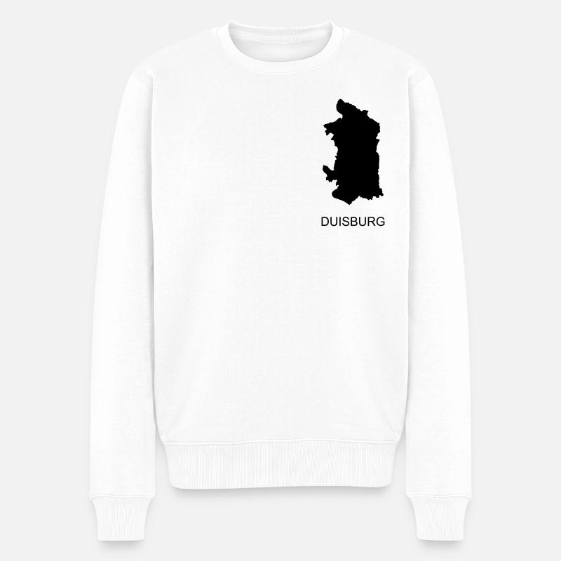 Duisburg - Männer Premium Bio Pullover - Weiß