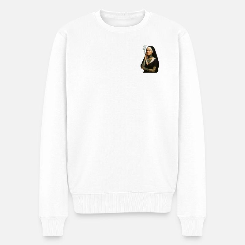 G' Religieuse - Pull Premium bio Homme - blanc