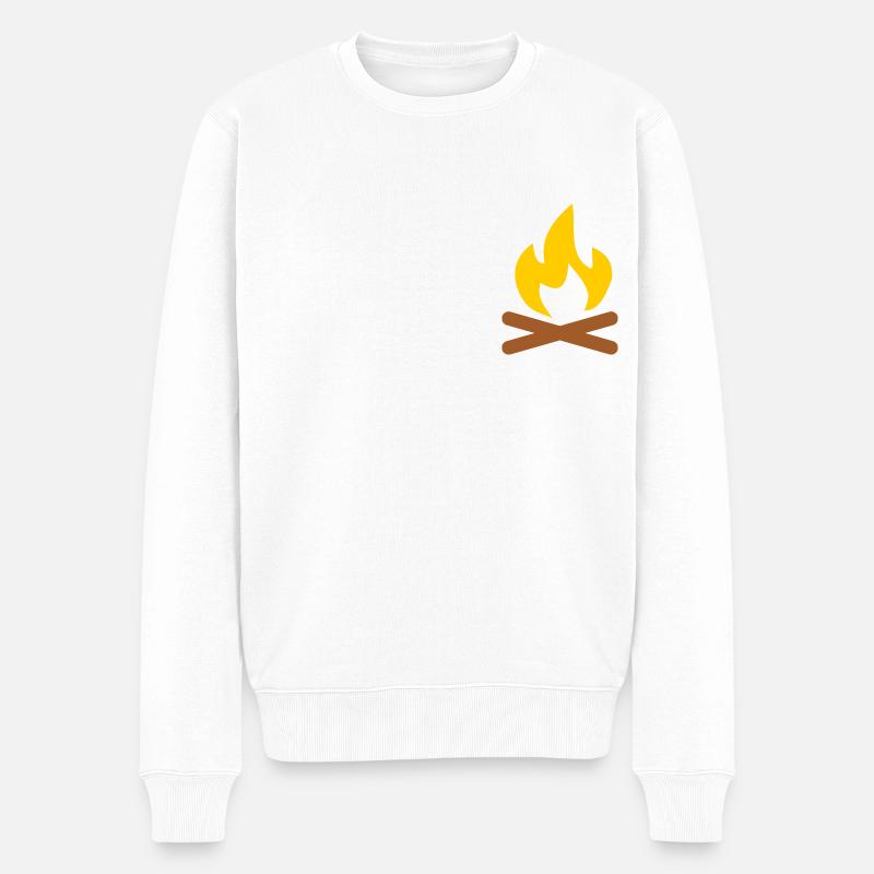 Feu de camp - Pull Premium bio Homme - blanc