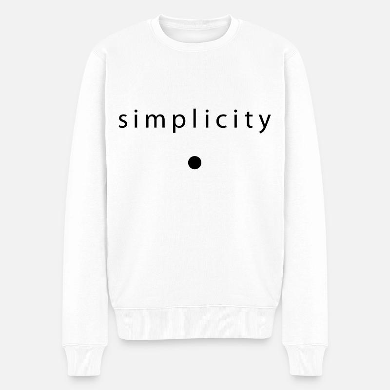 simplicity - Männer Premium Bio Pullover - Weiß