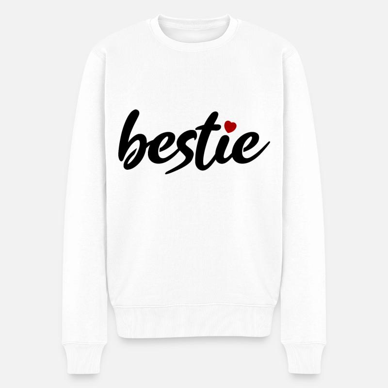 bestie - Männer Premium Bio Pullover - Weiß