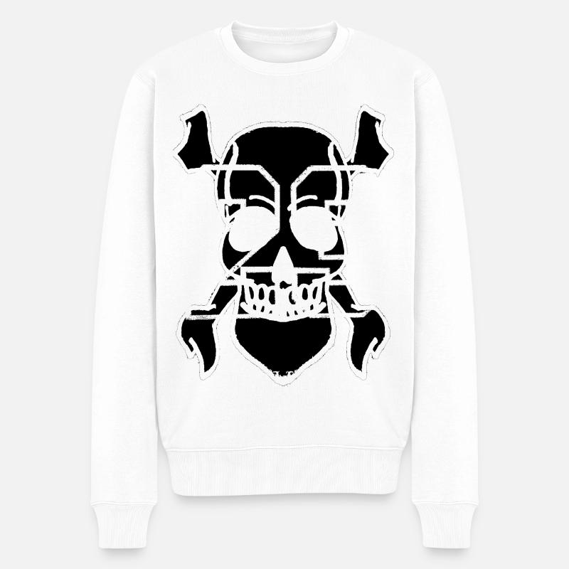 tete de mort - Männer Premium Bio Pullover - Weiß