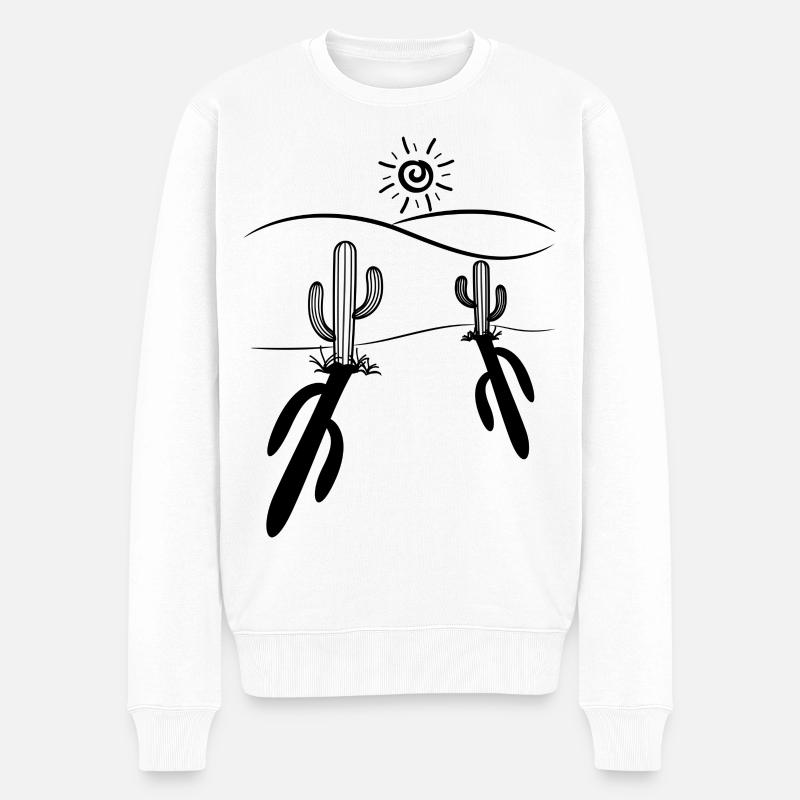cactus - Pull Premium bio Homme - blanc