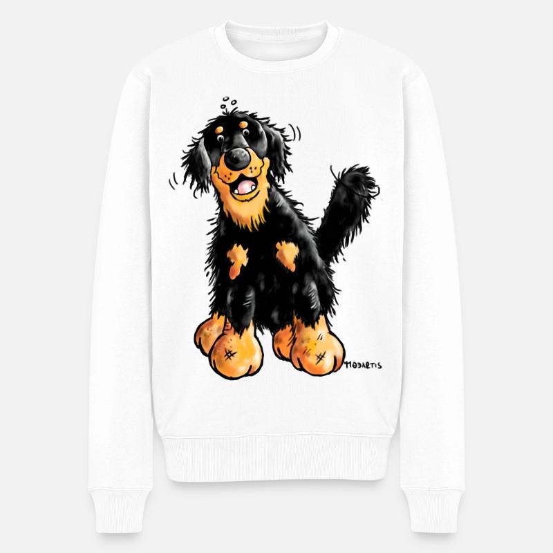 Hovawart - Hovi - Hund - Männer Premium Bio Pullover - Weiß