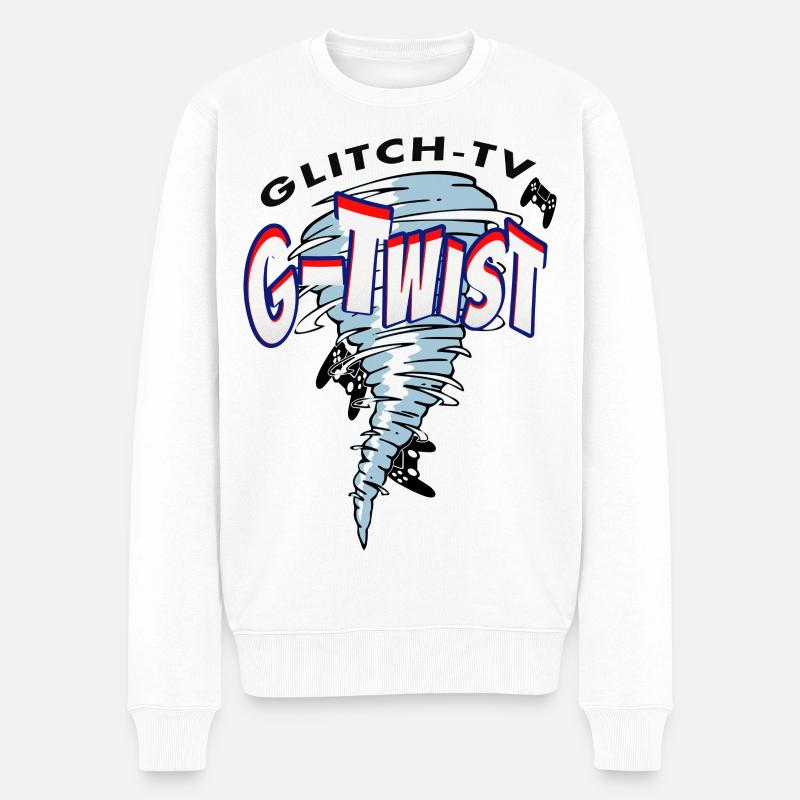 Gamer Tornado - Männer Premium Bio Pullover - Weiß