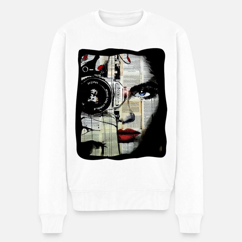 CISSS - Männer Premium Bio Pullover - Weiß