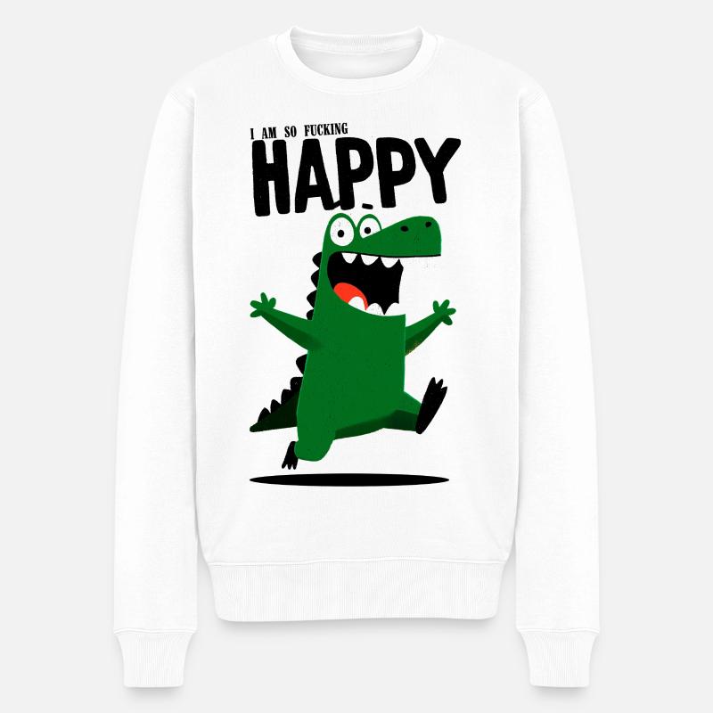 Croco heureux - Pull Premium bio Homme - blanc