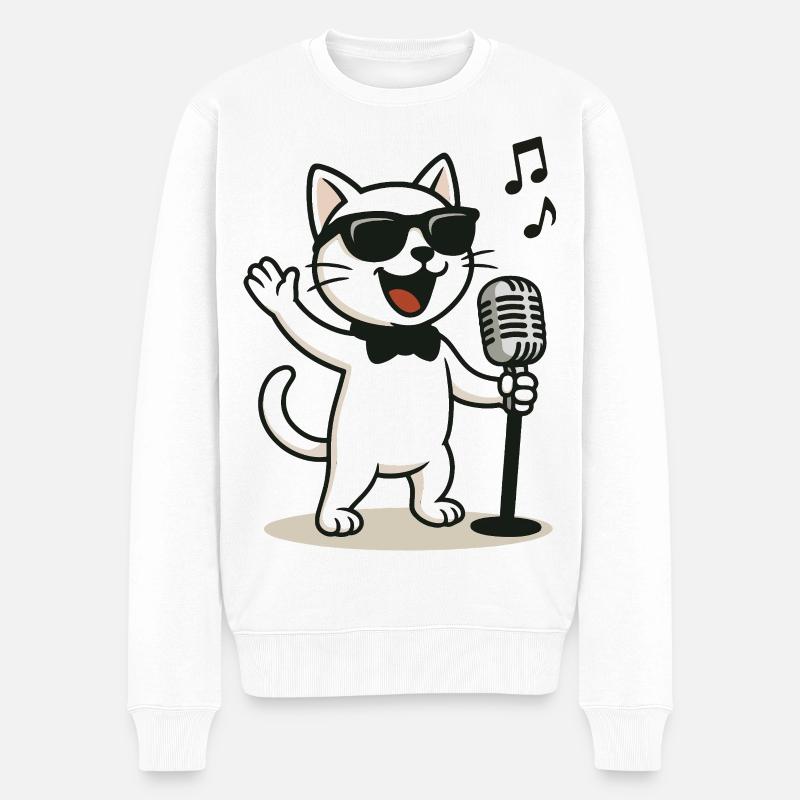 Canette Rock’n’Roll - Pull Premium bio Homme - blanc