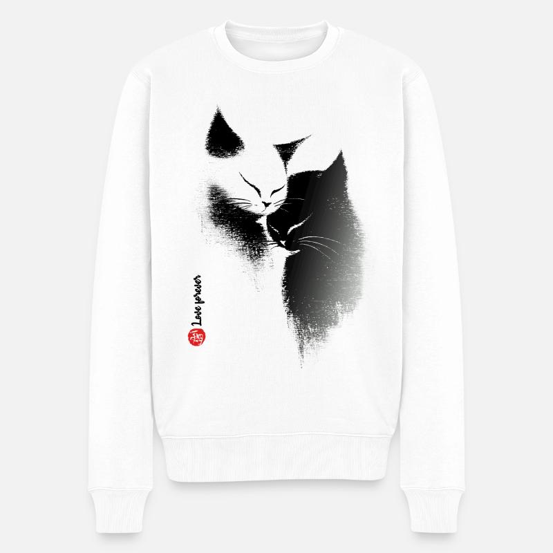 Amour des chats - Pull Premium bio Homme - blanc